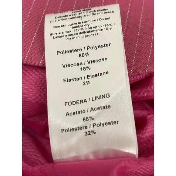 Liu Jo Pink Pinstriped Long Sleeve Blazer Dress Sz IT42 US 6 - Picture 8 of 8